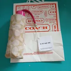 新品未使用COACH 折りたたみ傘 シグネチャー ピンクのサムネイル