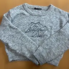 Heather グレー ニットセーター 長袖