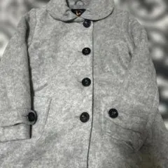 グレー ボタン付きコート サイズ140