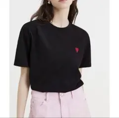 Fano Studios ハート柄 刺繍口ゴ Tシャツ ブラックのサムネイル
