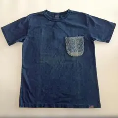 新品 ステュディオダルチザン インディゴ刺し子ポケットTシャツ S 日本製のサムネイル