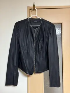 ZARA BASIC ブラックレザージャケット