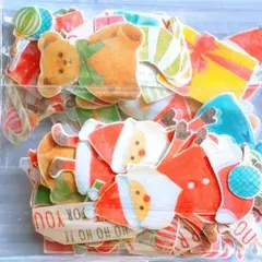 100枚　クリスマスシール　Xmas　christmas　サンタ　プレゼント　靴