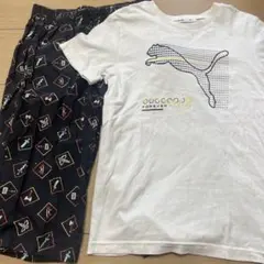 男の子150サイズまとめ売りユニクロキッズマインクラフトステテコ黒プーマTシャツのサムネイル