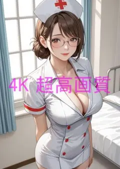 月屋 1点物 高画質 A4 ポスター アニメ イラスト ナース #0087