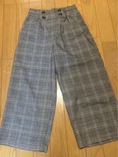 チェックおしゃれボトムス