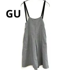 【GU】チェック柄サロペットオーバーオール120cm