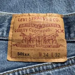 【00s】Levi's 501xx 最終USA製 リジッド ライトブルーW34