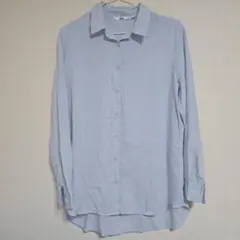 シャツ 長袖水色