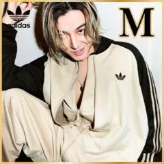 新品M⭐️adidas ルーズ メッシュ トラックトップ 藤井風着用 ベージュ