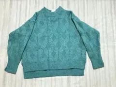 ❀AMERICAN HOLIC ／ケーブルニットセーター ❀グリーン　Мサイズ