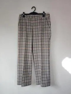 チェックパンツ ワイドパンツ