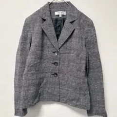 ジョーンズスタジオ⭐️テーラードジャケット ツイード ノッチドラペル 10 黒白