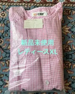 介護　京瑞康 パジャマ レディース XL ピンク チェック柄のサムネイル