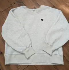 GeeRa ハート刺繍裏起毛ボリュームスウェット