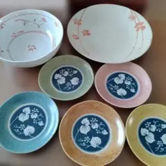 たち吉 多色花柄陶器食器セットのサムネイル