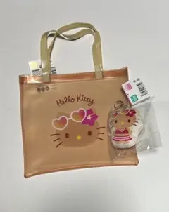 日焼けキティ クッションキーホルダー pvcトートバッグ ビニールバック