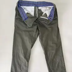 トミーヒルフィガー チノパン 30インチ オリーブ ストレッチ素材