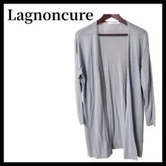 Lugnoncure ロングカーディガン ブルーグレー 麻混 フリーサイズ