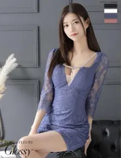 ROBE de FLEURS Glossy ドレス