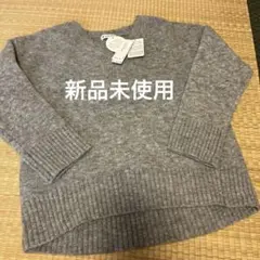 レディース GLOBAL WORK グレー Vネック ニット　Lサイズ