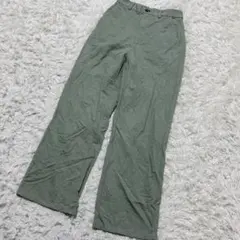 【c7251】GU ジーユー　カジュアルパンツ　カーキ