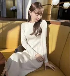 KOBE LETTUCE リブニットロングスリーブワンピース　神戸レタス