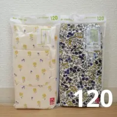 ユニクロ レギンス 120 10分丈 花柄　②のサムネイル