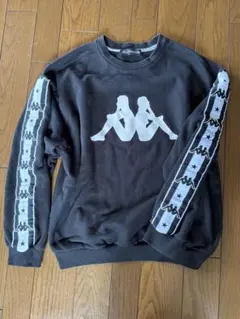 【最終販売】Kappa ブラック スウェット トレーナー