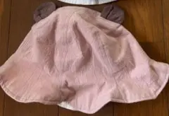 ベビー帽子 クマ耳付き ピンク