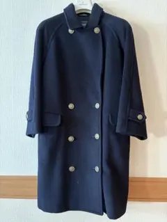 IVY LEAGUE ウール混　ダブルブレストコート レディース　ネイビー