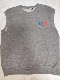 【80s USA製】リーバイス ロス五輪 スウェットベスト L 霜降りグレー