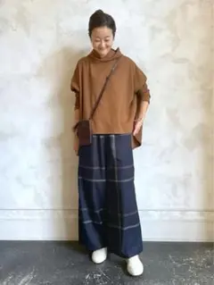 BEARDSLEY 裏起毛ポンチョBIGパーカー ブラウン