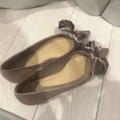 RANDA リボンデザインフラットシューズ 24.0