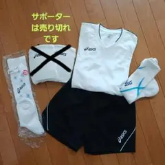 アシックス　asics　バレーボール　ロンT　ショートパンツ　靴下　Mサイズ
