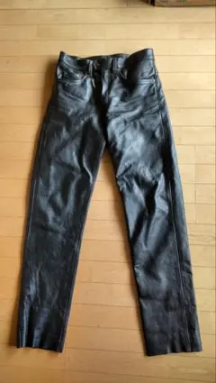 Axel 牛革 レザーパンツ ブラック 32インチ