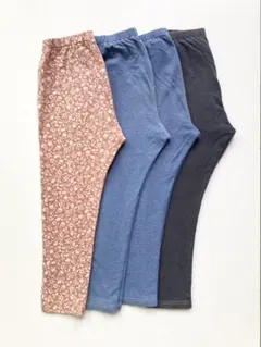 ユニクロ UNIQLO リラックスフィットレギンス 10分丈 4枚セット 110