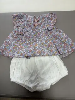 après les cours 花柄トップス＆パンツセット 70cmのサムネイル