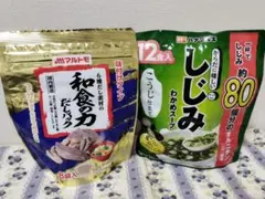 マルトモ和食の力 だしパック & ハナマルキしじみわかめスープ