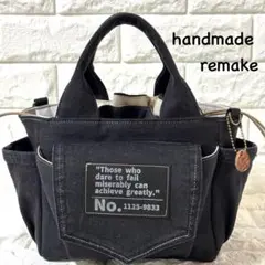 【handmade】 ●デニムリメイク　●トートバッグ&巾着●ポケットいっぱい