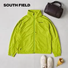 SOUTHFIELD ライムグリーン 軽量ナイロンジャケット 登山向け　起毛　L