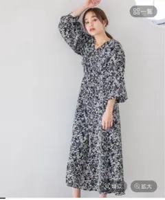 mysty woman / BIGカラー花柄ワンピ