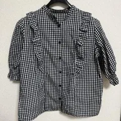 ギンガムチェック　半袖シャツ