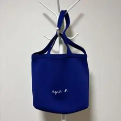 即完】agnes b. 2WAYトートバッグ　ネオプレンRAS19-02 ブルー