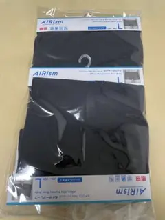 ユニクロ　エアリズム　シームレス　ボクサーブリーフ　ブラック　メンズ　Lサイズ