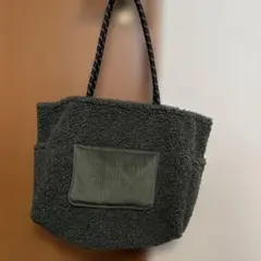 ゴールデンベア　ボアトートバッグ オリーブグリーン