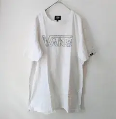 VANS バンズ ロゴTシャツ 白（L）コットン100% ヤシ柄プリント