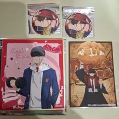 マッシュル　缶バッジ　checkeredclothes チェック