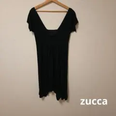 zucca ズッカ 変形ドレープワンピース チュニック 黒 M 製品染め 日本製のサムネイル
