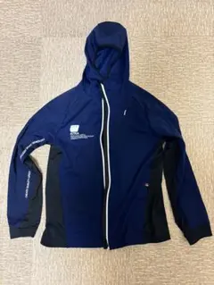 アシックス　ネイビー フルジップ ジャージジャケット　L